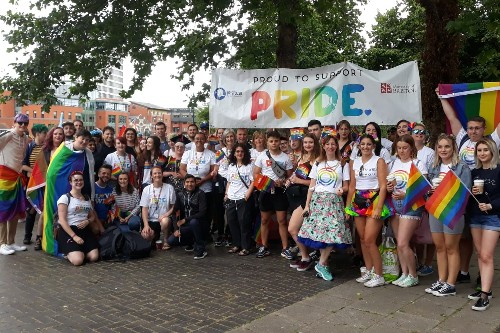 Staff and students at Bristol Pride-article image